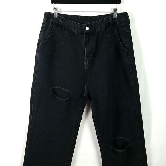 🖤5/$20🖤 SHEIN.. black wideleg, cropped jeans.. - Picture 1 of 16